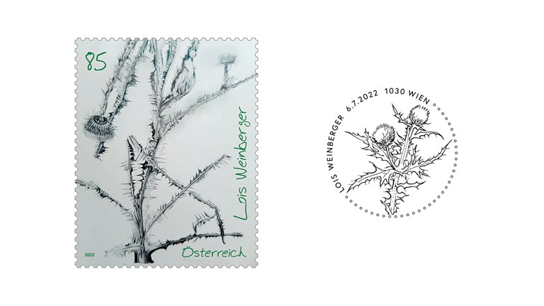 Special stamp Lois Weinberger - Onopordon acanthium (donkey thistle), 1995